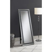 Coaster Furniture 961427 Rectangular Standing Mirror with LED Lighting Silver